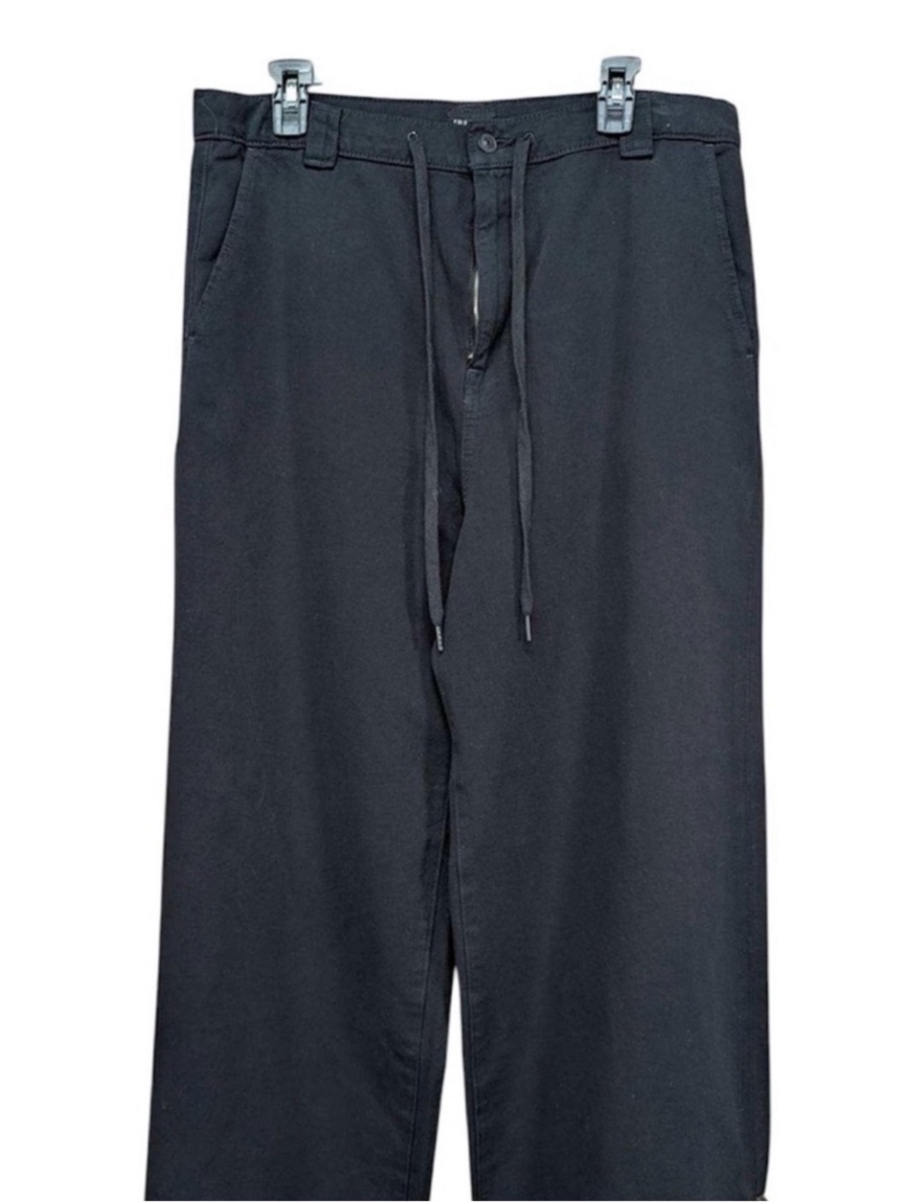 🎆SIZE 34 Hudson Black Denim Jeans with Zipper & DrawString